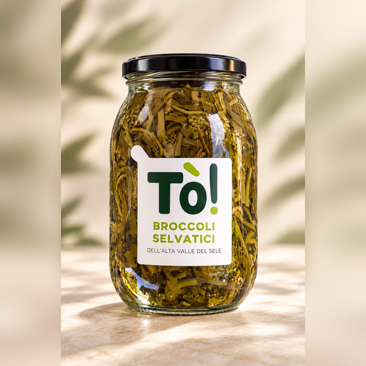 Vasetto di broccoli selvatici Tò con tappo nero
