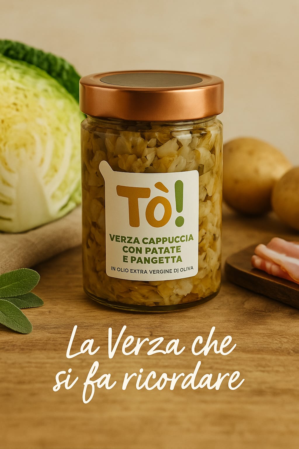 Verza Cappuccia con Patate e Pancetta 580 ML