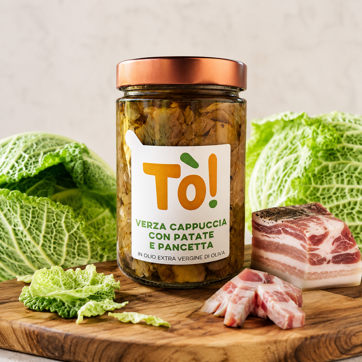 Savoy Cabbage with Potatoes and Pancetta 580 ML