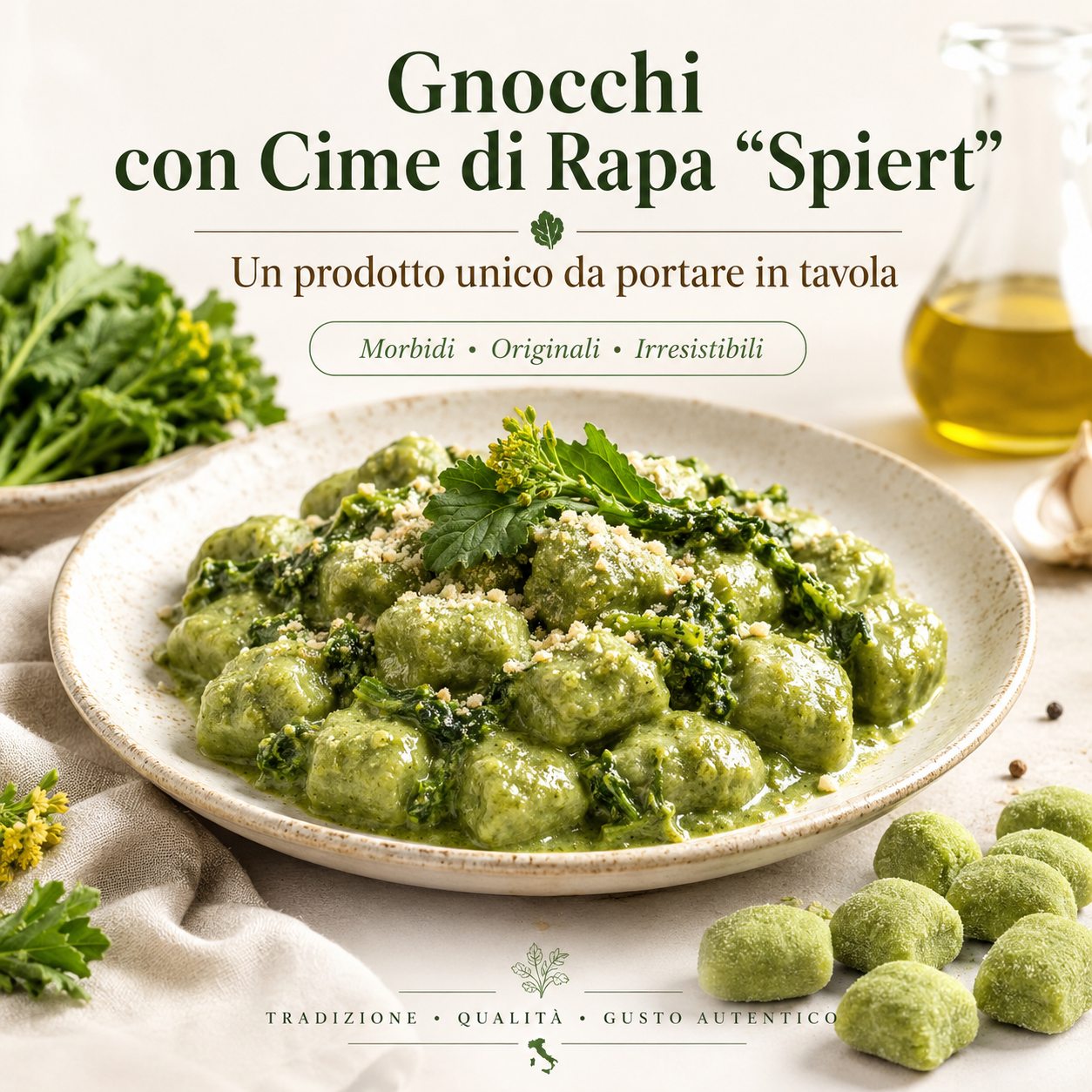 Gnocchi di Patate Freschi alla Crema di Broccolo Spiert
