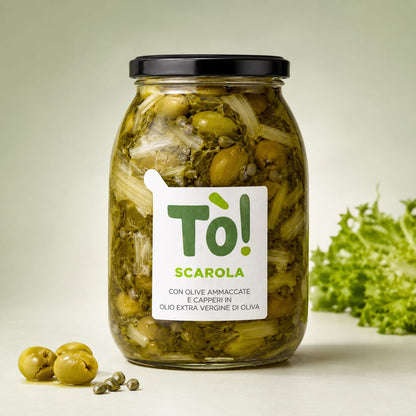 Escarole with Crushed Olives and Capers 1062 ML