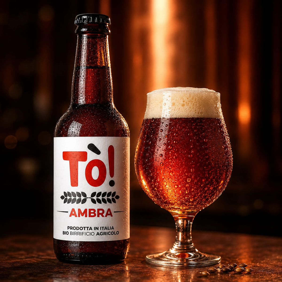 Birra Artigianale Agricola Biologica "AMBRA" 33 CL