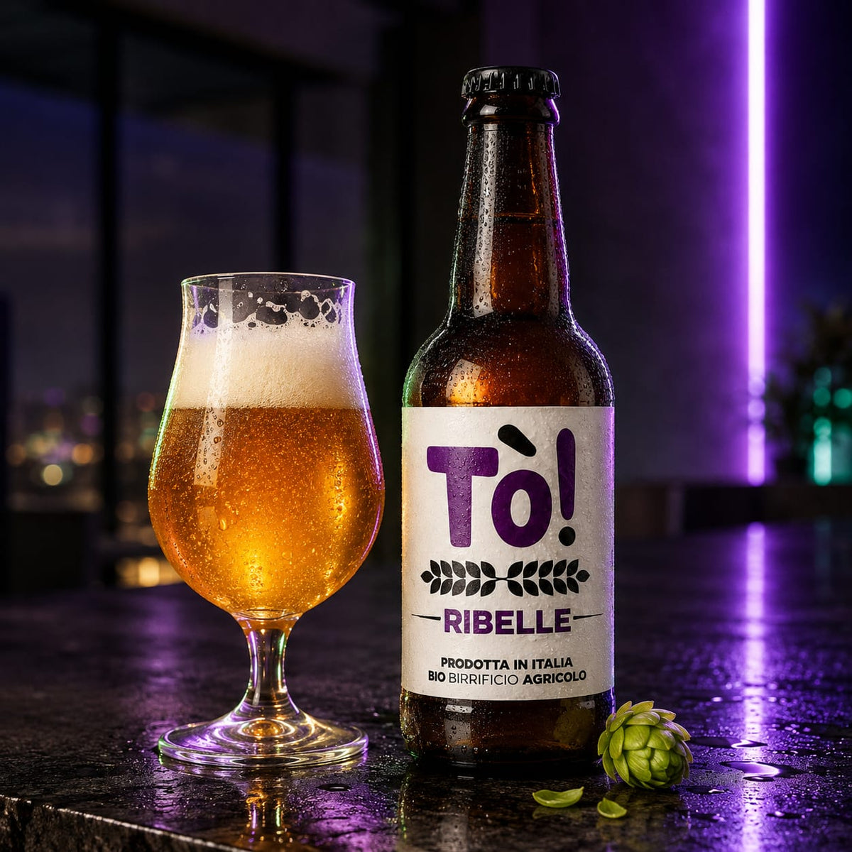 Birra Artigianale Agricola Biologica "RIBELLE" 33 CL