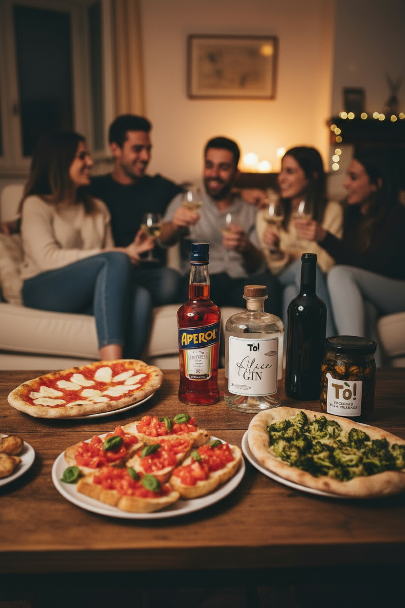 Aperitivo con prodotti Tò! - formato orizzontale