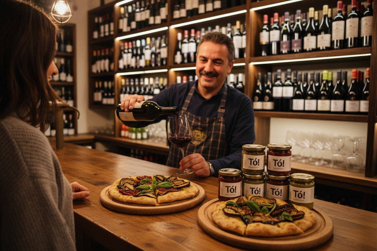 Enoteca con degustazione prodotti Tò!